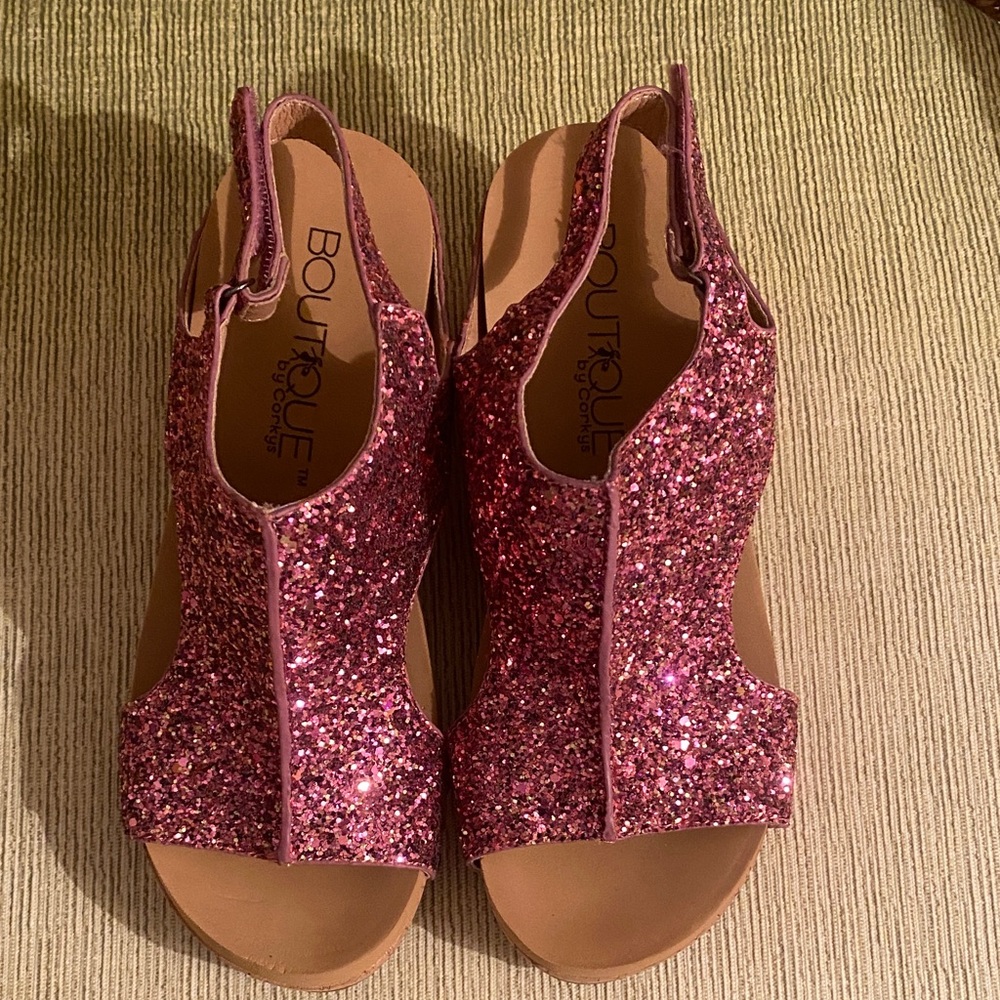 Corky’s Mixed Berry Wedges. Size 6. Good Condition. Gorgeous Sandals.